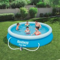 Bestway Fast Set Portable Outdoor Inflatable Swimming Pool with Filter Pump - 12ft x 30in - Image 2