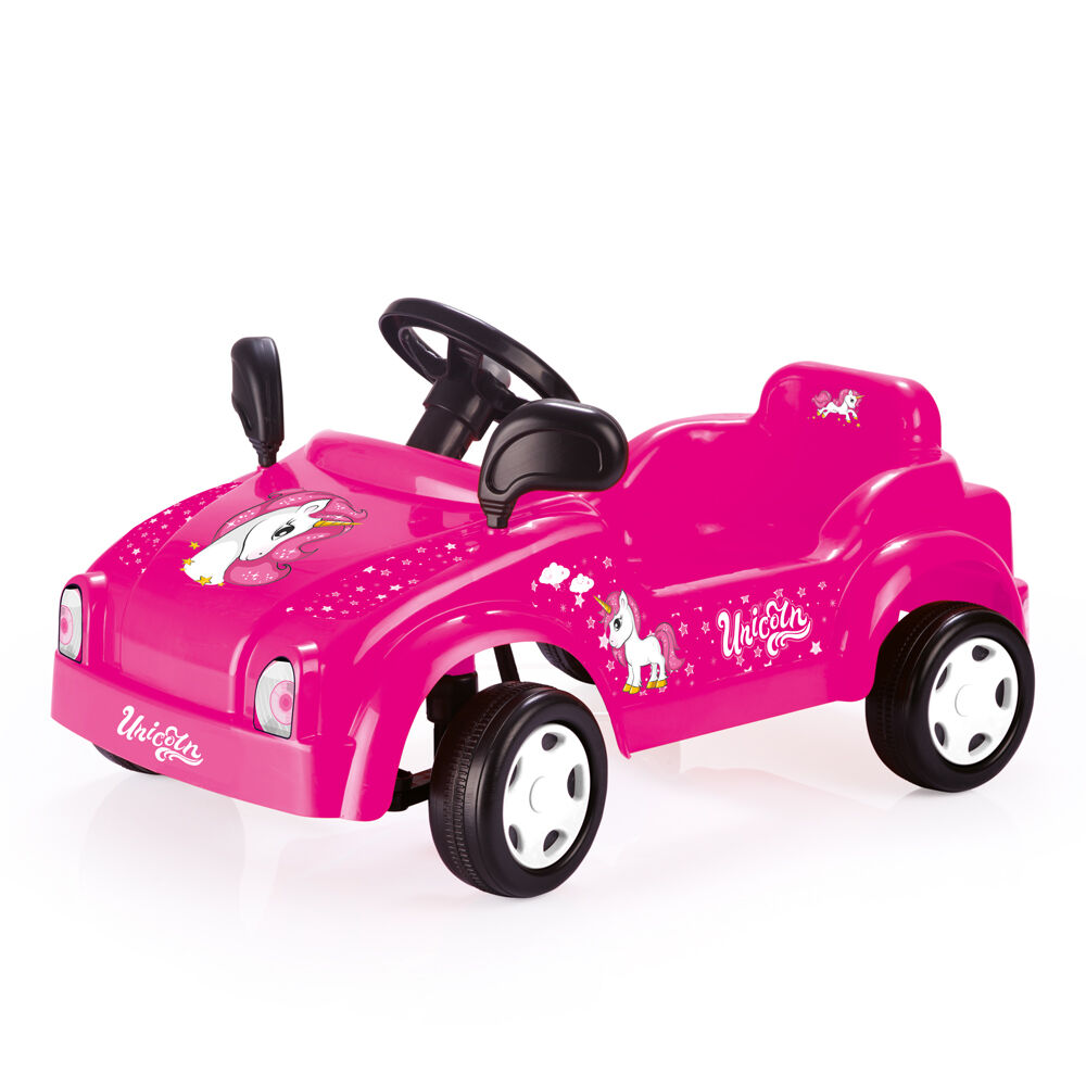 Dolu Unicorn Kids Smart Car Ride On Toy, Pedal Operated - Pink