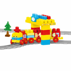 Dolu Multi Colour Kids Building Blocks and Train Set Toy Track - 58 Pcs