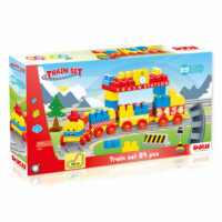 Dolu Multi Colour Kids Building Blocks and Train Set Toy Track - 89 Pcs - Image 2