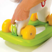 Dolu 2-in-1 Kids Rocking Horse with Wheels Ride On Toy Animal - White - Image 3