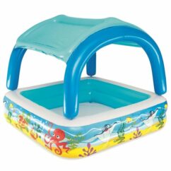 Bestway Kids Outdoor Inflatable Canopy Play Swimming Pool with Sun Shade