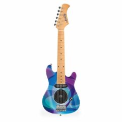 Academy of Music Kids Electric Guitar with Speaker, 30" - Purple Swirls
