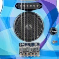 Academy of Music Kids Electric Guitar with Speaker, 30" - Purple Swirls - Image 5