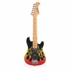 Academy of Music Kids Electric Guitar with Speaker, 30" - Flames