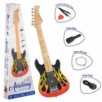 Academy of Music Kids Electric Guitar with Speaker, 30" - Flames - Image 3