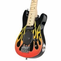 Academy of Music Kids Electric Guitar with Speaker, 30" - Flames - Image 4
