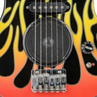 Academy of Music Kids Electric Guitar with Speaker, 30" - Flames - Image 6