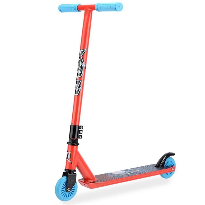 Xootz Junior Kids Alloy In-Line Stunt Scooter - Hazard Red