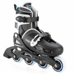 Xootz Kids Junior Inline Roller Skates Shoes, Black - 1 to 4
