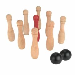 Garden Games Wooden Skittles Indoor Outdoor Kids Junior Game