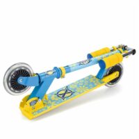 Xootz Kids Junior Girls In-Line Folding Push Scooter with Light Up Wheels - Flower - Image 2