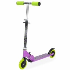 Xootz Atom Kids Junior In-Line Folding Push Kick Scooter - Purple