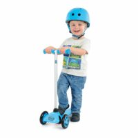 Xootz Kids Alloy Tilt Turn Mini Tri Scooter - Blue - Image 7