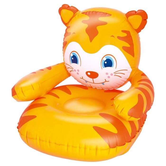 Bestway Indoor Outdoor Garden Pool Inflatable Baby Tiger Kid's Chair - Orange