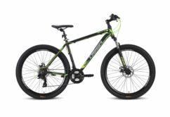 Tiger ACE 27.5 V2 Mens Hardtail Mountain Bike, 21 Speed - Black/Green