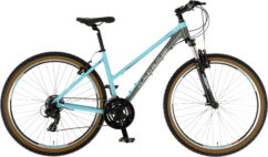 Claud Butler Haste 650B Ladies Low Step Alloy Mountain Bike, 21 Speed - Grey/Blue