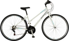 Dawes Discovery 101 Low Step Ladies Hybrid Bike, 700c Wheel, 18 Speed - White