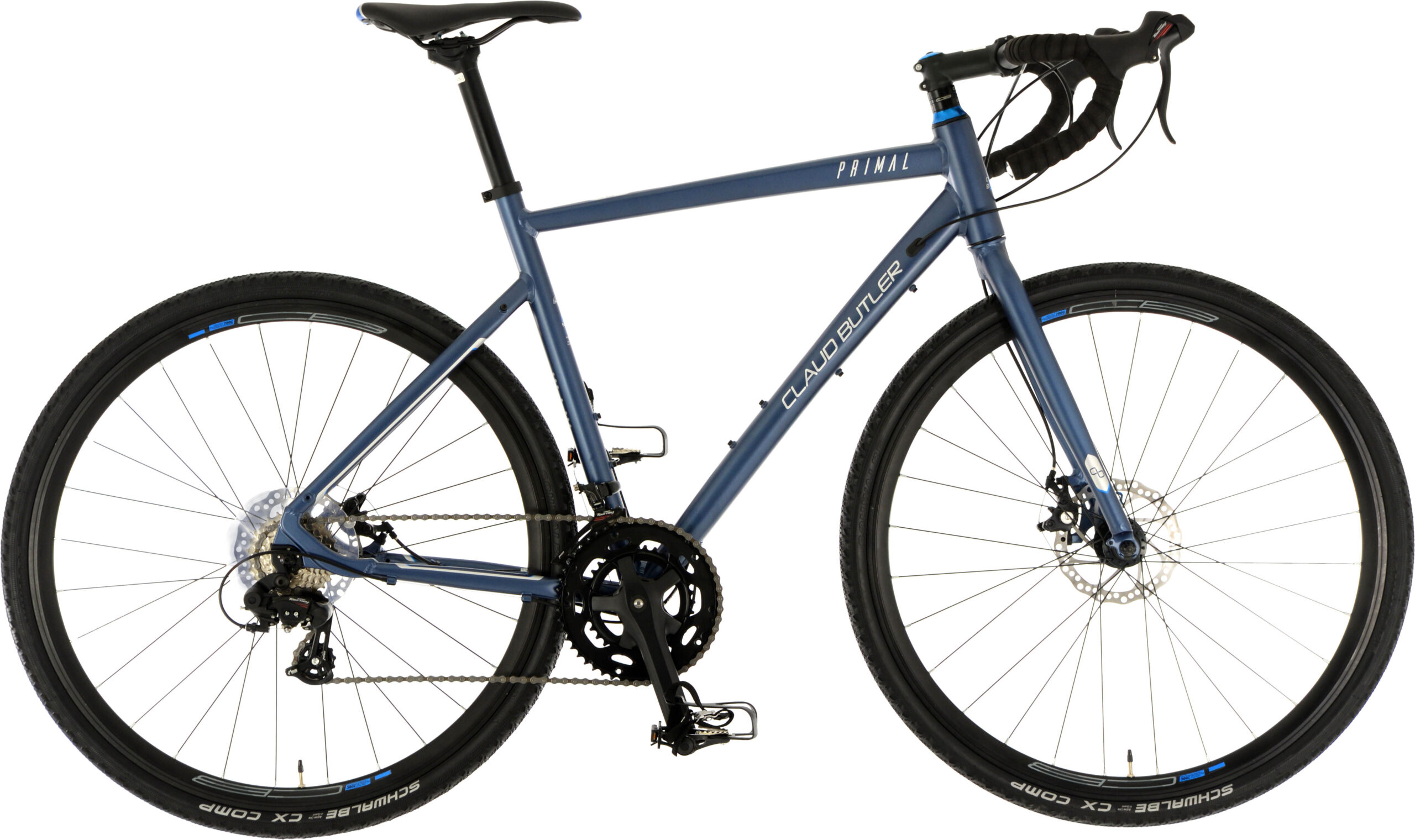 Claud Butler Primal Mens Gravel Road Bike - 700c, 14 Speed - Blue