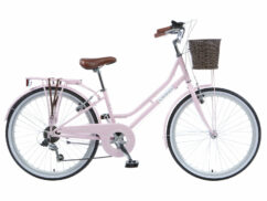 Viking Belgravia Junior Girls Traditional Heritage Bike - 24" Wheel, 6 Speed - Pink