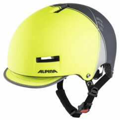 Alpina Grunerlokka Urban Bike Helmet, Be Visible - Yellow/Grey