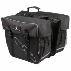 M-Wave Amsterdam Double Pannier Bag - Black/Reflective