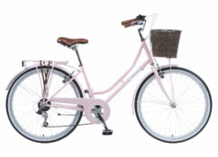 Viking Belgravia Ladies Traditional Heritage Bicycle, 26" Wheel, 18" Frame - Pale Pink