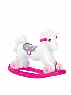Dolu Unicorn Rocking Horse / Kids Ride On 2-In-1