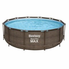 Bestway 12' x 39.5" Steel Pro Deluxe Pool Set - Rattan Effect