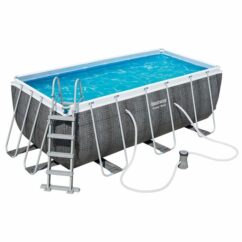 Bestway 13'3" x 6'7" x 39.5" Rattan Print Rectangular Pool