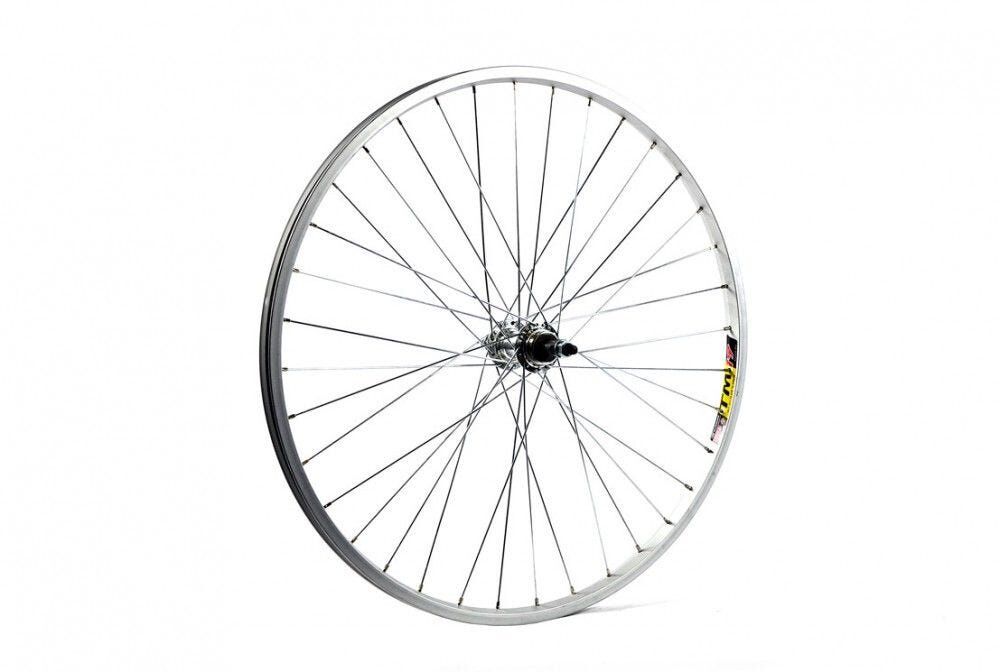 ETC MTB Bike Alloy Gear Sided Nutted Rear Wheel, Silver - 26" x 1.75