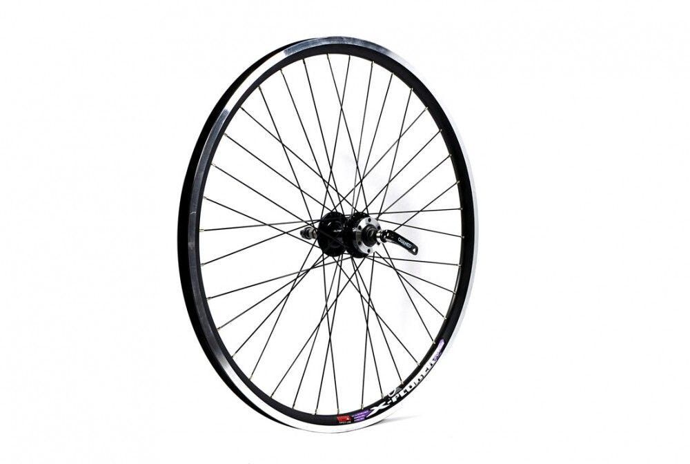 ETC MTB Bike Quick Release Double Wall Cassette Alloy Rear Wheel, Black - 26" x 1.75