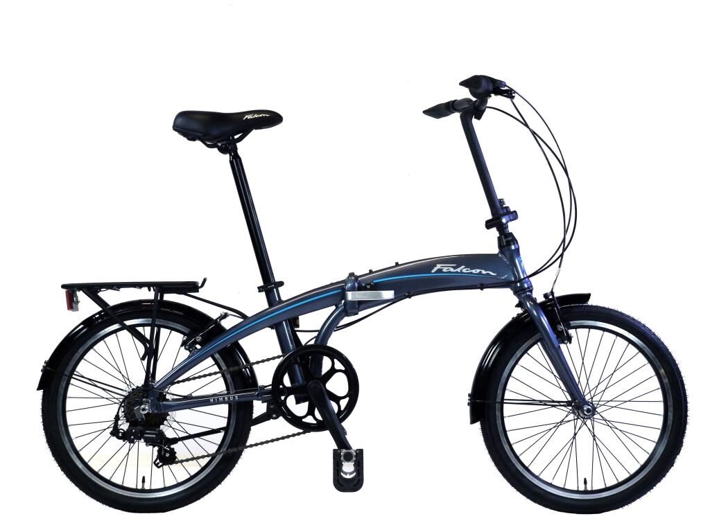 Falcon Nimbus 20" Folding Commuter Bicycle, 7 Speed - Blue