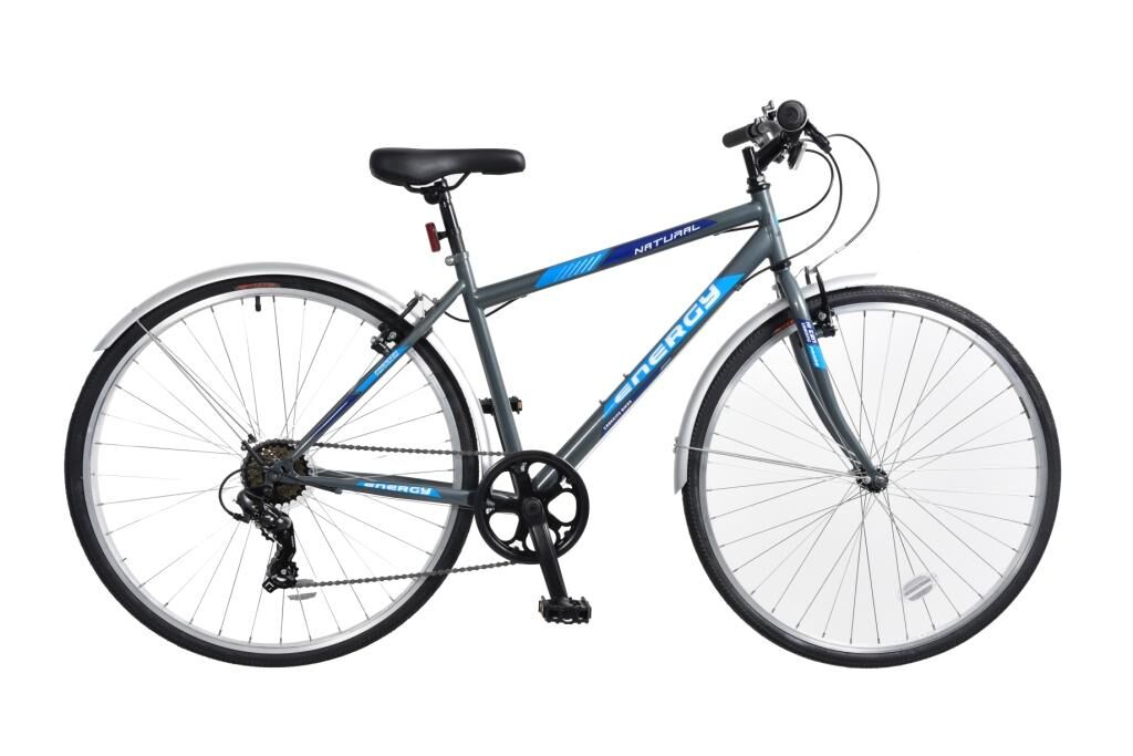 IMPERFECT Natural Energy Mens Crossbar Trekking Bicycle, 700c, 6 Speed - Grey