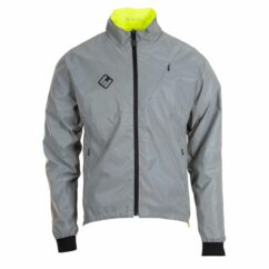 ETC Mens Arid Verso Weatherproof Reflective Cycling Rain Jacket - Silver/Yellow