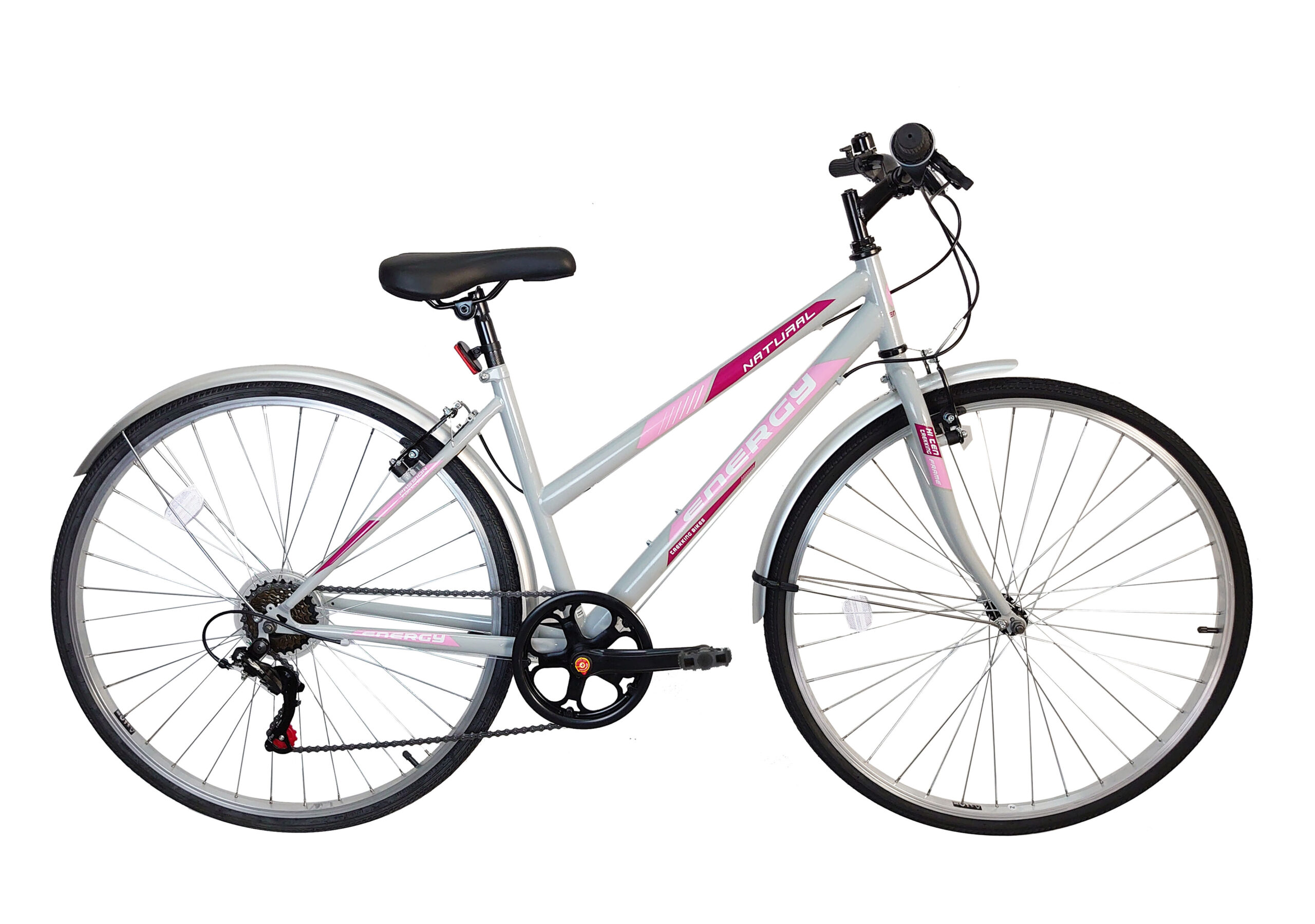 Natural Energy Ladies Trapeze Trekking Bicycle, 700c, 6 Speed - Grey
