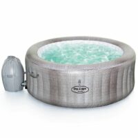 Lay-Z-Spa Cancun AirJet Outdoor Inflatable Hot Tub Jacuzzi - Grey Rattan - Image 2