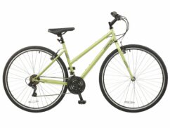 Coyote Prima Ladies Trapeze Hybrid Bicycle, 700c Wheel, 18 Speed - Champagne