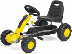 Toyrific Redline Racer Kids Pedal Go Kart - Black/Yellow
