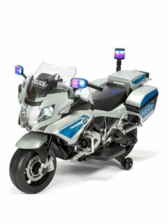 Toyrific BMW Electric Police Bike Kids Ride On - White/Blue