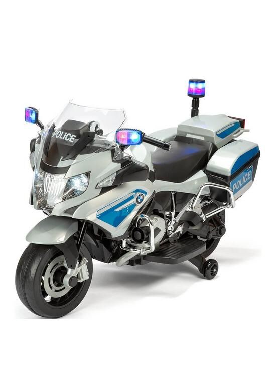 Toyrific BMW Electric Police Bike Kids Ride On - White/Blue
