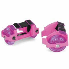 Xootz Heel Wheel Roller Skates, Attachable Shoe Trainer Wheels for Kids with LED