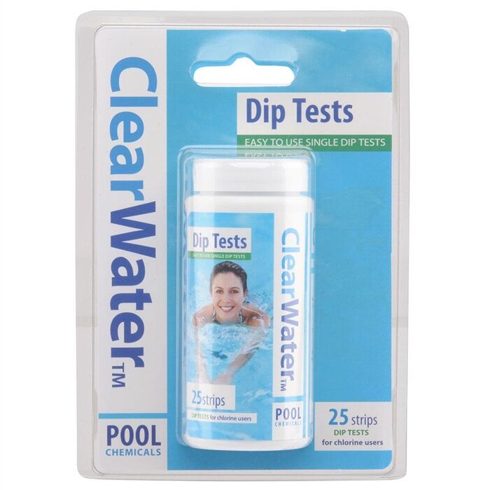 Clearwater Swimming Pool Chlorine 25 Testing Strips