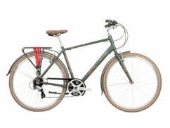 Raleigh Pioneer Grand Tour Crossbar Traditional Hybrid Bicycle - Satin Green/Black