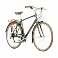 Raleigh Pioneer Grand Tour Crossbar Traditional Hybrid Bicycle - Satin Green/Black - Image 2