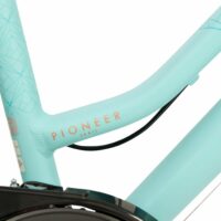 Raleigh Pioneer Trail Low Step Traditional Hybrid Bicycle - Grey/Teal - Image 8