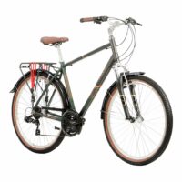 Raleigh Pioneer Trail Crossbar Traditional Hybrid Bicycle 2021 - Green/Black - Image 2