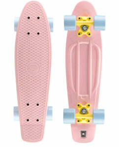 Xootz Kid's Retro Plastic Complete Cruiser Skateboard, Pastel Pink - 22"