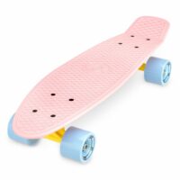 Xootz Kid's Retro Plastic Complete Cruiser Skateboard, Pastel Pink - 22" - Image 2