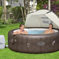 Lay-Z-Spa Canopy Hot Tub Jacuzzi Cover Outdoor Sun Shelter - Image 4
